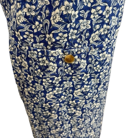 J. McLaughlin Rue Navy Blue Linen Floral Sleeveless Shift Dress XS NEW $218 - Picture 7 of 12